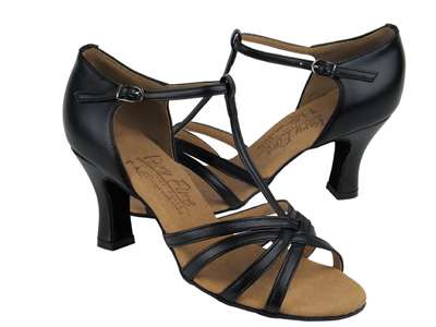 Style S9235 Black Leather - Ladies Dance Shoes | Blue Moon Ballroom Dance Supply