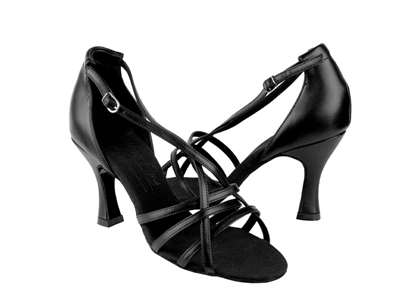 Style S9279 Black Leather - Ladies Dance Shoes | Blue Moon Ballroom Dance Supply
