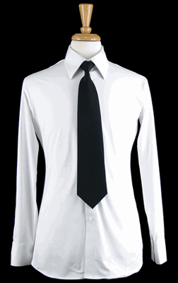 Style Robert White Basic Ballroom Shirt - Men's Dancewear | Blue Moon Ballroom Dance Supply