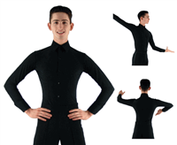 Style Astaire Black Ballroom Shirt with Trunks - Men's Dancewear | Blue Moon Ballroom Dance Supply