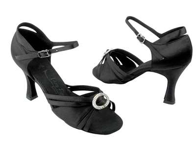 Style SERA1154 Black Satin - Ladies Dance Shoes | Blue Moon Ballroom Dance Supply