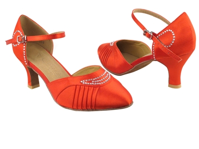 Style SERA1397 Red Satin - Ladies Dance Shoes | Blue Moon Ballroom Dance Supply
