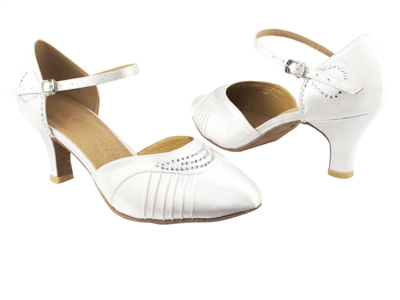 Style SERA1397 White Satin - Ladies Dance Shoes | Blue Moon Ballroom Dance Supply