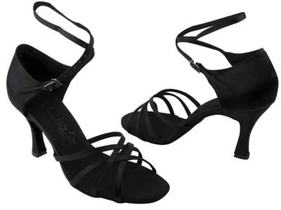 Style SERA1606 Black Satin - Ladies Dance Shoes | Blue Moon Ballroom Dance Supply