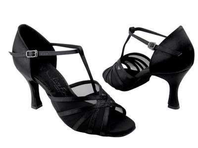 Style SERA16612 Black Satin - Ladies Dance Shoes | Blue Moon Ballroom Dance Supply