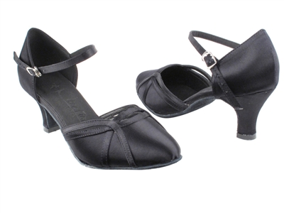 Style SERA3540 Black Satin - Ladies Dance Shoes | Blue Moon Ballroom Dance Supply