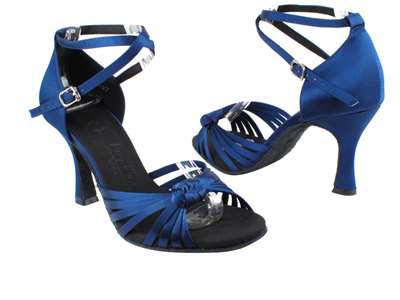 Style SERA3780 Navy Blue Satin - Ladies Dance Shoes | Blue Moon Ballroom Dance Supply