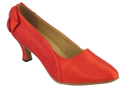 Style SERA5512 Red Satin - Ladies Dance Shoes | Blue Moon Ballroom Dance Supply