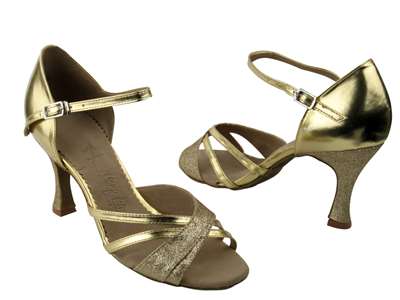 Style SERA6030 Gold Stardust & Gold - Ladies Dance Shoes | Blue Moon Ballroom Dance Supply