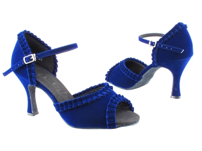 Style SERA7001 Blue Velvet - Ladies Dance Shoes | Blue Moon Ballroom Dance Supply