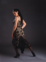 Style Lace Godet Showcase Tango Dress - Women's Dancewear | Blue Moon Ballroom Dance Supply
