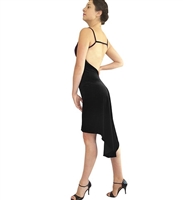 TL Godet V- Back Stretch Velvet Tango Dress - Women's Dancewear | Blue Moon Ballroom Dance Supply