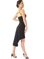 TL Godet Fishtail High- Back Stretch Velvet Tango Dress - Women's Dancewear | Blue Moon Ballroom Dance Supply