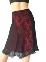 Style A-Line Lace and Mesh Tango Skirt - Dancewear | Blue Moon Ballroom Dance Supply