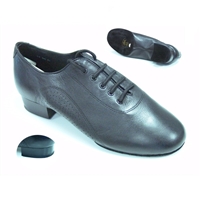 Tomas Black Leather Smooth Shoe - JT & Tomas Collection | Blue Moon Ballroom Dance Supply