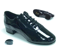 Tomas Black Patent Smooth Shoe - JT & Tomas Collection | Blue Moon Ballroom Dance Supply