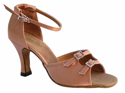 VF 1620 Brown Satin - Women's Dance Shoes | Blue Moon Ballroom Dance Supply