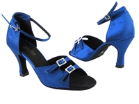 VF 1620 Gem Blue Satin - Women's Dance Shoes | Blue Moon Ballroom Dance Supply