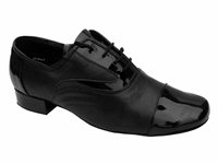 VF C916102 Black Patent & Black Leather - Men's Dance Shoes | Blue Moon Ballroom Dance Supply