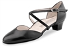 Style WK Felice Black Leather 1.5" Heel - Women's Dance Shoes | Blue Moon Ballroom Dance Supply