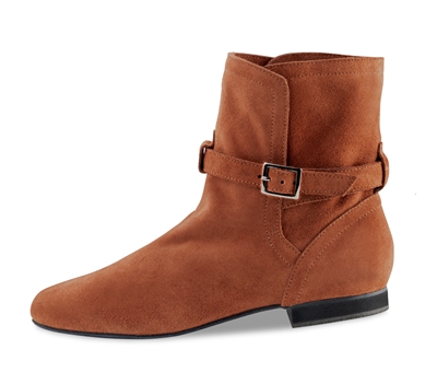 WK Harper Brown Suede Dance Boot low Heel - Women's Dance Boots | Blue Moon Ballroom Dance Supply