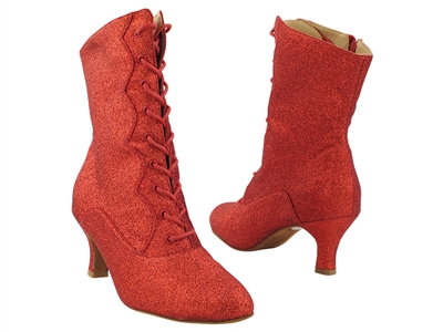 NVSC Can Can Red Stardust Dance Boot - Dance Boot | Blue Moon Ballroom Dance Supply