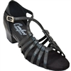 Comfort Baretop Ladies Dance Sandal  Black Leather - Womens Shoes | Blue Moon Ballroom Dance Supply