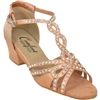 Comfort Butterfly Tan Satin with Crystals Sandal - Womens Shoes | Blue Moon Ballroom Dance Supply