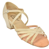Comfort Strappy Ladies Dance Sandal  Tan Leather - Womens Shoes | Blue Moon Ballroom Dance Supply