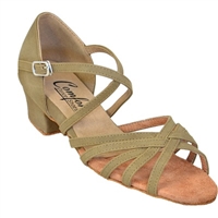 Comfort Strappy Ladies Dance Sandal  Taupe Nubuck - Womens Shoes | Blue Moon Ballroom Dance Supply