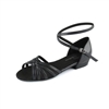 Style DEFY Black Leather with mesh Swing Heel - Women's Dance Shoes | Blue Moon Ballroom Dance Supply