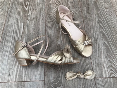 Style DEFY Beige Leather with mesh Swing Heel - Women's Dance Shoes | Blue Moon Ballroom Dance Supply
