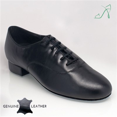 Style Ray Rose Sandstorm Black Leather - Mens Standard Dance Shoes | Blue Moon Ballroom Dance Supply