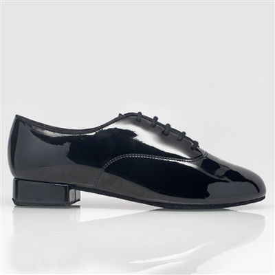 Style Ray Rose Sandstorm Wide Black Patent - Mens Standard Dance Shoes | Blue Moon Ballroom Dance Supply