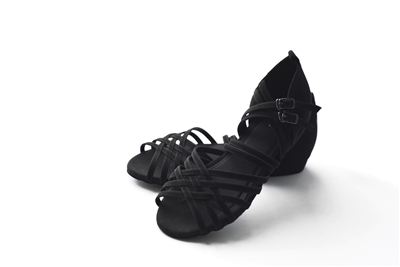 Style SD Marnie Black Microfiber Dance Sandal - Women's Dance Shoes | Blue Moon Ballroom Dance Supply