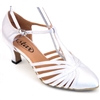 SDS Melaina White Satin 2.2" Cuban Heel Shoe | Blue Moon Ballroom Dance Supply