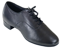 SDS Mens Oxford Black Leather Narrow Width Shoe - Men's Standard & Smooth | Blue Moon Ballroom Dance Supply