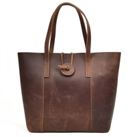 Taavi Handcrafted Brown Leather Tote Bag - Accessory Items | Blue Moon Ballroom Dance Supply