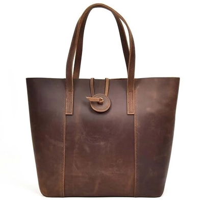 Taavi Handcrafted Brown Leather Tote Bag - Accessory Items | Blue Moon Ballroom Dance Supply