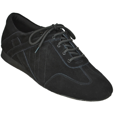 Extra-Depth Padded Insole Unisex Ultimate Hybrid Black Suede Dance Sneaker | Blue Moon Ballroom Dance Supply