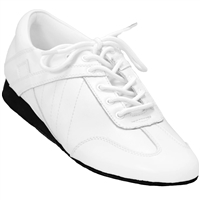 Ultimate Hybrid Unisex Dance Practice Sneaker in White Leather | Blue Moon Ballroom Dance Supply