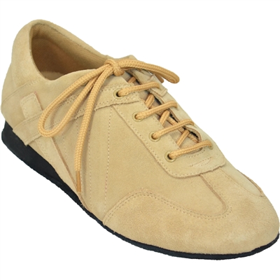 Extra-Depth Padded Insole Unisex Ultimate Hybrid Taupe Suede Dance Sneaker | Blue Moon Ballroom Dance Supply