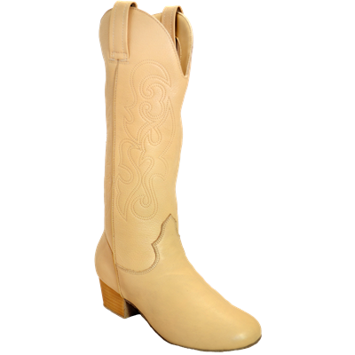 Ultimate Pro Country Ladies Skintone Leather Boot Pull On Style- Dance Boots | Blue Moon Ballroom Dance Supply