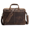 Welch Handcrafted Brown Leather Briefcase - Leather Travel Bags | Blue Moon Ballroom Dance Supply