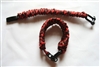 Paracord Survival Bracelet - Red and Black