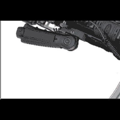 UTG Ergonomic Ambidextrous 5-position Foldable Foregrip - Black - RB-FGRP170B