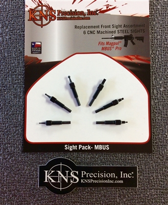 KNS Precision, Inc.Six Pack of Replacement Sights for MBUS Pro