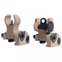 Troy Industries Micro BattleSight Set - HK Front and Round Rear - Flat Dark Earth