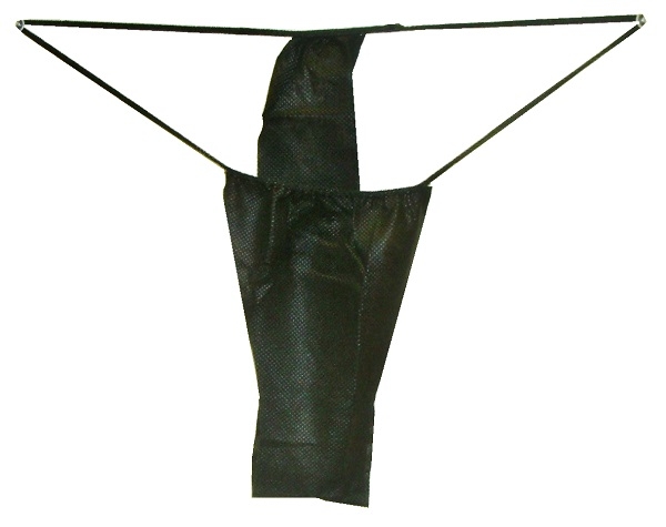 Disposable Thong (Black) for waxing and body treatments