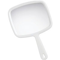 White Picture Hand Mirror